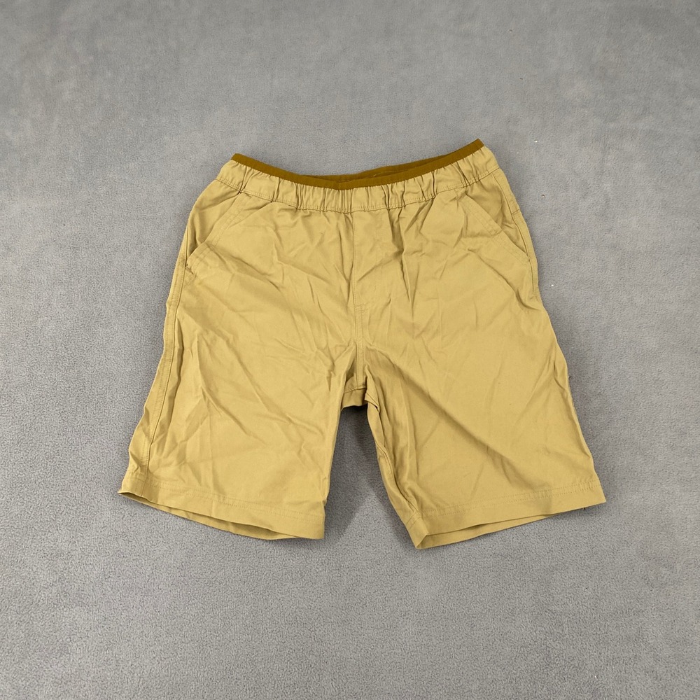 REI Co-op Boys Hiking Shorts Tan Khaki Elastic Waist Size L 14-16 Outdoor Active